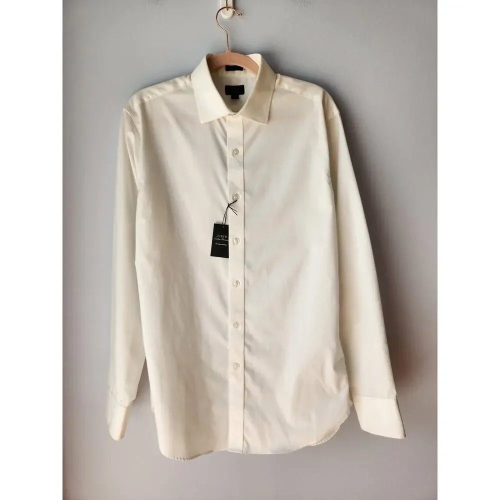 J. Crew Slim-fit Ludlow Premium Fine Cotton Dress Shirt White 15.5/34 *Flaw